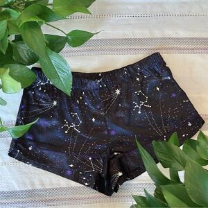 Adore Me Women’s Samy Novelty Galaxy Black/Purple Pj Sleepwear Shorts, Size M